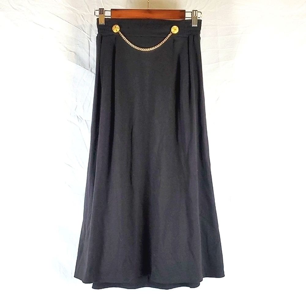 Vintage Young Stuff Black Midi Skirt